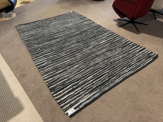 Vloerkleed, meerkleurig leer